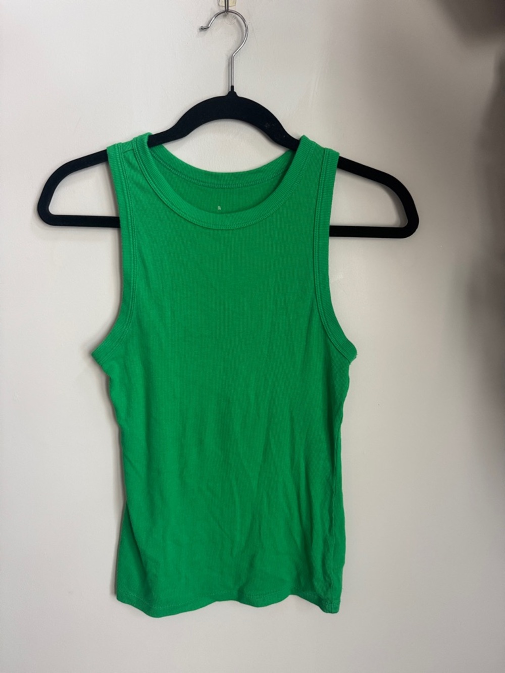 a new day Bright Green Ribbed Tank